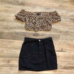 Forever 21 Leopard Print Crop Top